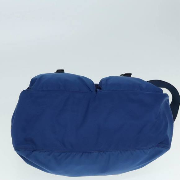 PRADA Shoulder Bag Nylon Blue Gold Auth 90221 - Picture 5 of 16